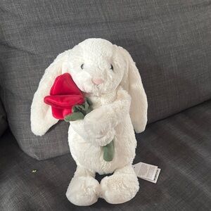 Bunny jellycat with rose